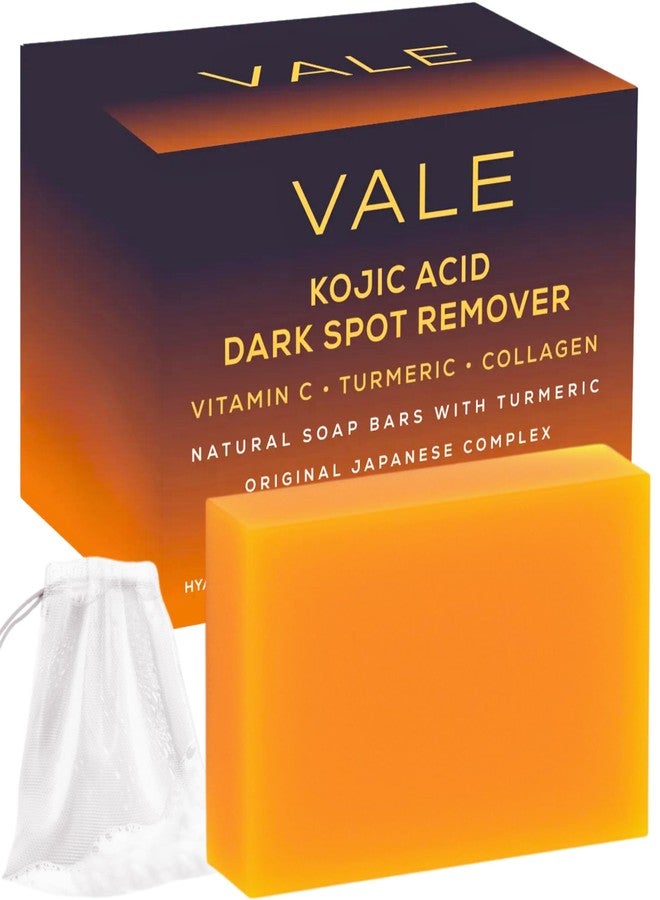VALE Kojic Acid & Turmeric Soap Bars (1-Pack) – Natural Dark Spot Remover & Original Japanese Complex with Vitamin C, E, Collagen, Hyaluronic Acid, Retinol, Olive Oil & Shea Butter(Citrus) - Image 1